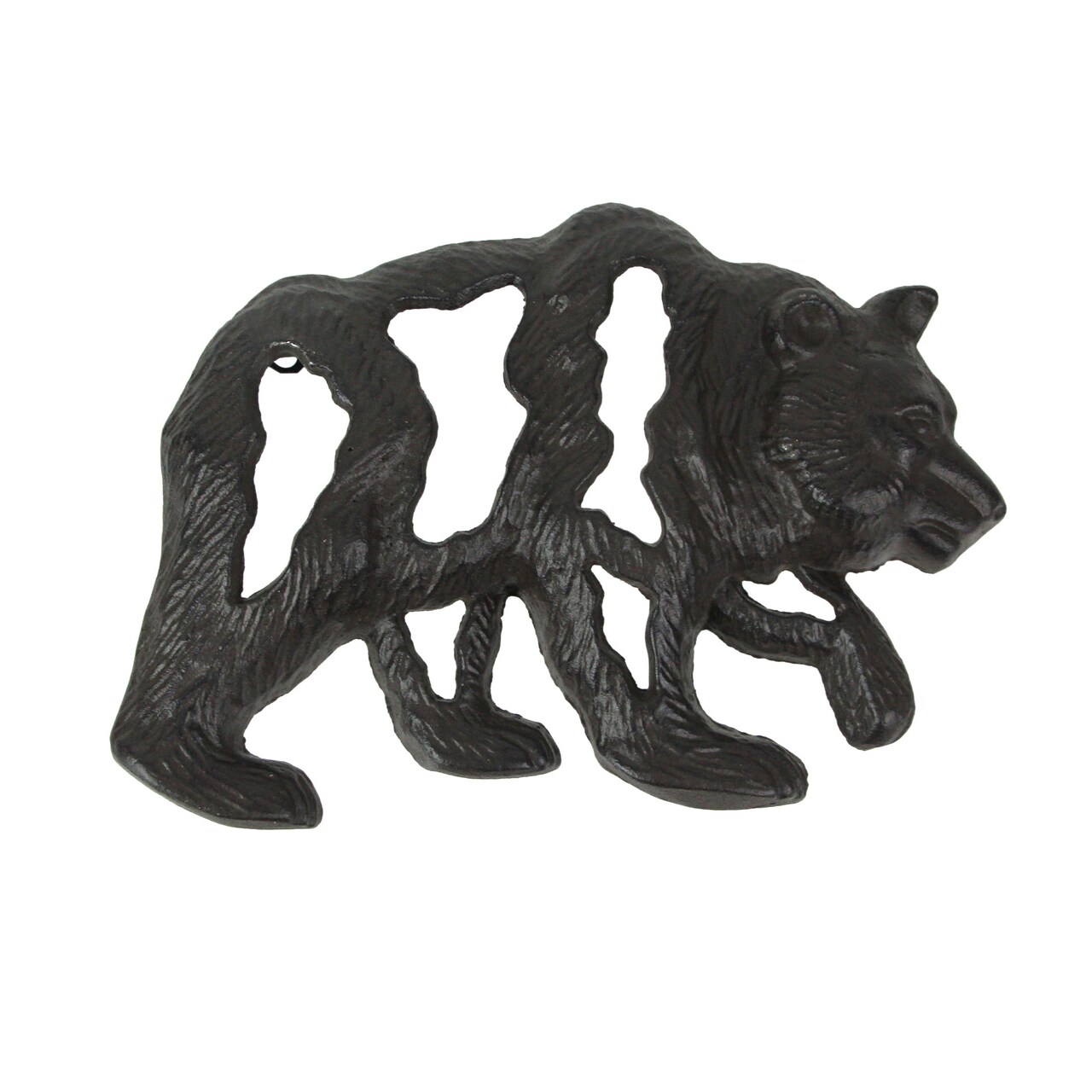 Cast Iron Bear Wall Mounted Sculpture Cabin Home Art Hanging Plaque Lodge Decor